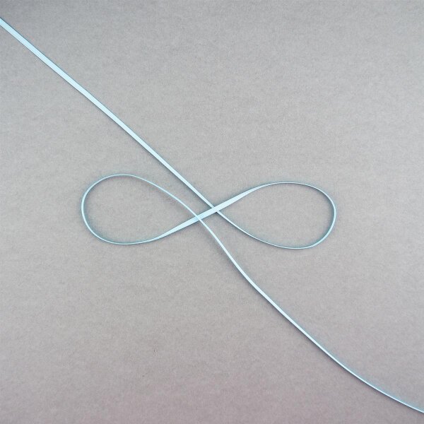 Satinband 3mm, Farbe Hell-Blau, Meterware 3mm