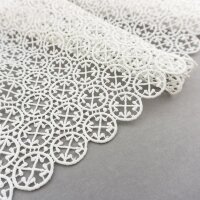 Spitze mit Kreis-Muster, Farbe Ivory