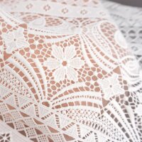 Boho-Spitze mit großem Muster, Farbe Ivory