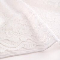 Weiche Spitze mit Blüten-Muster, Farbe Ivory hell