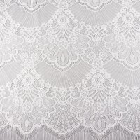 Tüll-Spitze mit Abschlusskante No. 4, Farbe Ivory hell