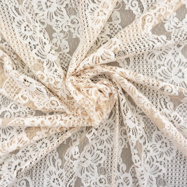 Weiche Spitze Vintage-Style, Farbe Ivory-Beige