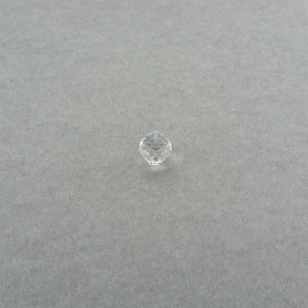 Kugeliger Kristall-Knopf mit Facetten, echtes Glas