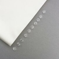 Kugeliger Kristall-Knopf mit Facetten, echtes Glas
