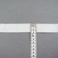Velourgummi mit Bogenkante 27mm, Farbe Ivory