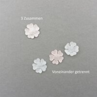 Kleine Stoff-Blumen 3-in-1, Ivory-Rosé