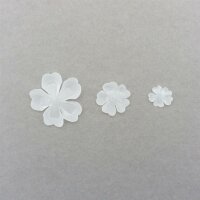 Kleine Organza-Blumen in 3 Größen, Ivory