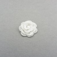 3D Blüten mit Pailletten, Ivory, Gr. M