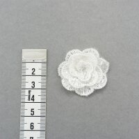 3D Blüten mit Pailletten, Ivory, Gr. M