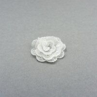 3D Blüten mit Pailletten, Ivory, Gr. L