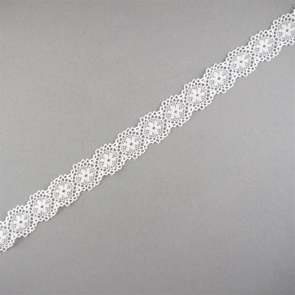 Elastische Spitze mit Medaillon-Motiv, 2,2cm Breite