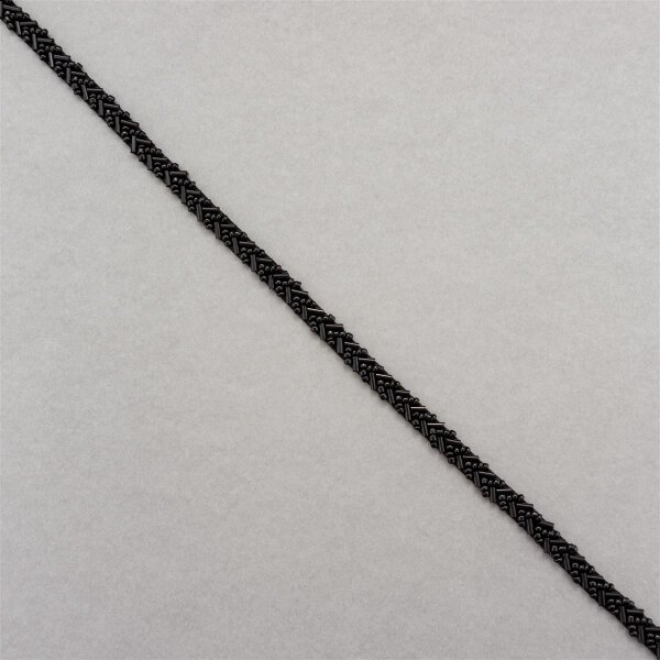 Schmales Glitzerband, Farbe Schwarz