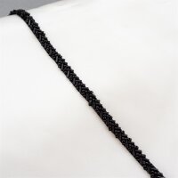 Schmales Glitzerband, Farbe Schwarz
