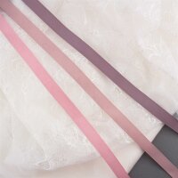 Ripsband mit glatter Kante, Rosa-Lila Töne, 1,6cm Breite
