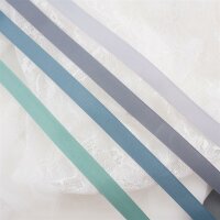 Ripsband mit glatter Kante, Grau-Blau-Grün Töne, 1,6cm Breite