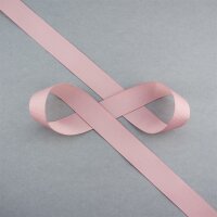 Ripsband mit glatter Kante, Farbe Vintage-Rosa, 2,5cm Breite