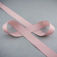 Ripsband mit glatter Kante, Farbe Vintage-Rosa, 2,5cm Breite