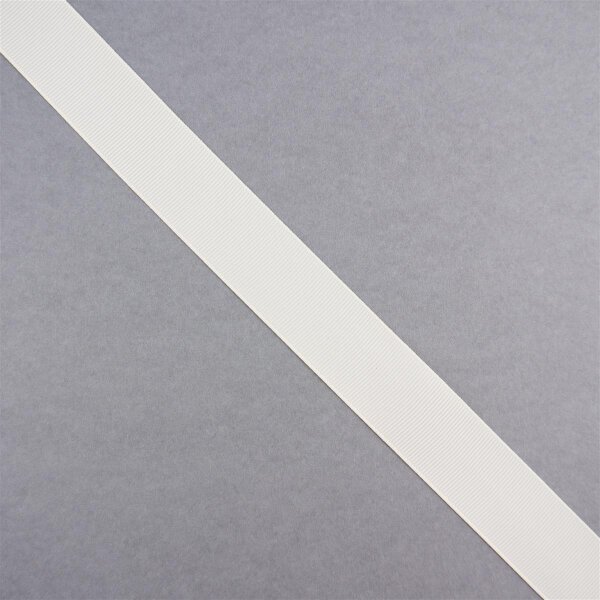 Ripsband mit glatter Kante, Ivory 2,5cm