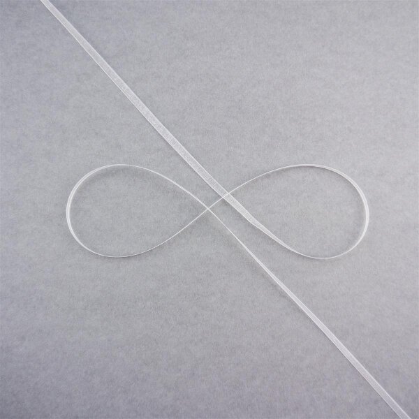 Zartes Organza-Band in  Farbe Off-White, 0,3cm Breite