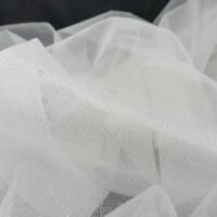 Sehr feiner Glitzertüll, Farbe Ivory